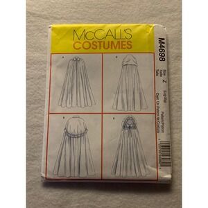 McCall's Costumes Sewing Pattern M4698 Cape Cloak Size Z (Lrg-Xlg) Uncut Cosplay